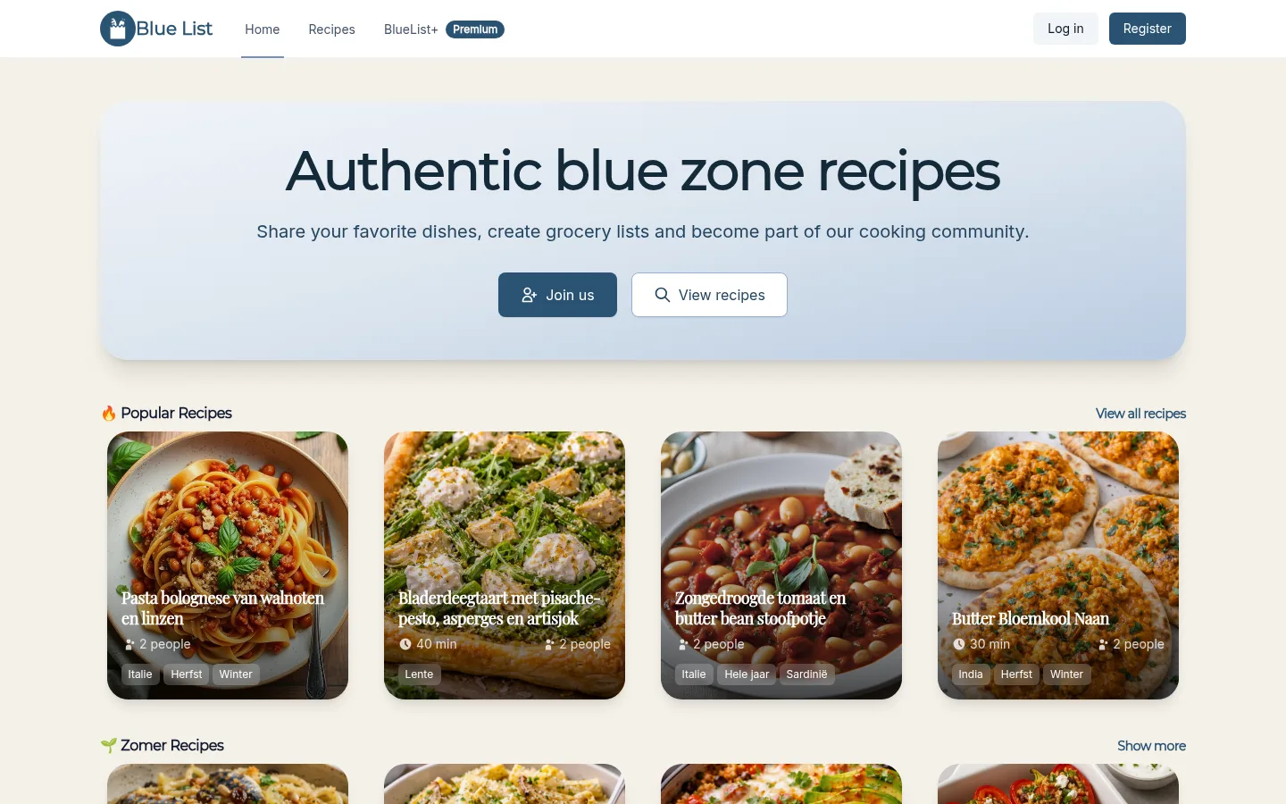 Blue-List homepage
